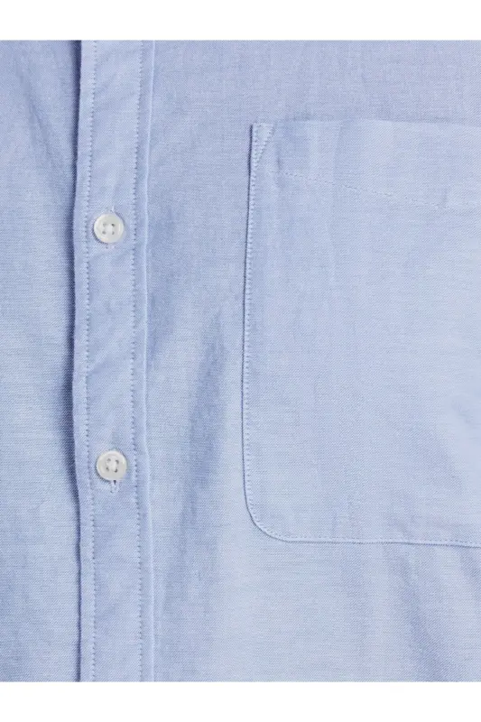 Jack&Jones Plus Size Light Blue Men's Oxford Shirt - 6