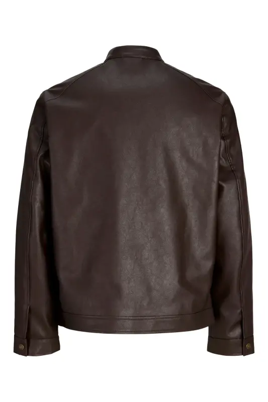 Jack&Jones Pu Erkek Deri Ceket Rahat Kesim - Kahverengi12301595 - 2