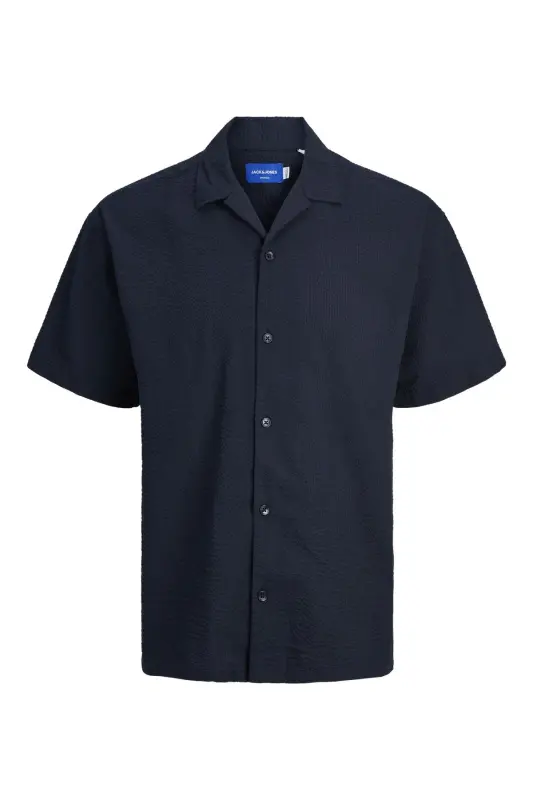 Jack&Jones qisqa yengli ko'k rangli erkaklar ko'ylagi - 4