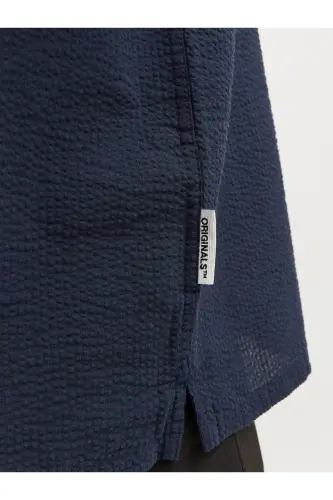 Jack&Jones qisqa yengli ko'k rangli erkaklar ko'ylagi - 5