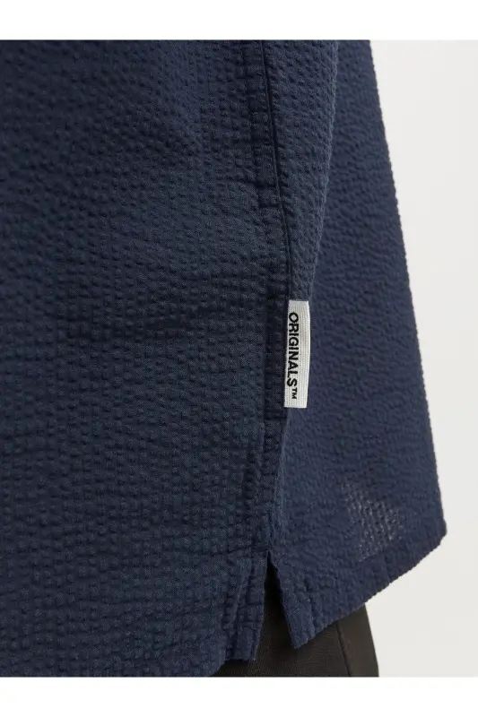 Jack&Jones qisqa yengli ko'k rangli erkaklar ko'ylagi - 5