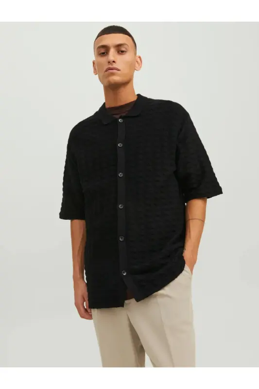 Jack&Jones Qora rangli erkaklar uchun futbolka - 2