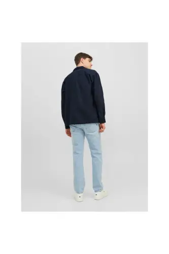 Jack&Jones Regular Fit Long Sleeve Navy Blue Men's Shirt 12239329 - 4