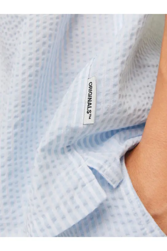 Jack&Jones Relaxed Fit Short Sleeve Light Blue Men's Shirt - 5