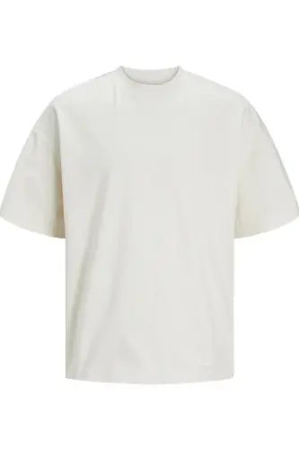 Jack&jones Santorini Crew Neck Men's Ecru Round Neck T-Shirt-Yellow - JACK & JONES (1)
