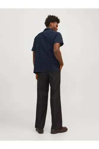 Jack&Jones Short Sleeve Navy Blue Men's Shirt - 8
