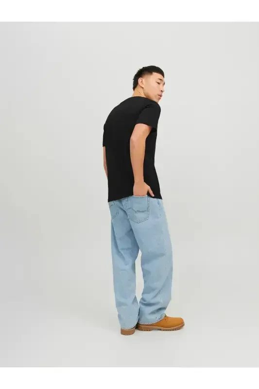 Jack&jones Erkek T-shirt 12151955-Siyah - 7