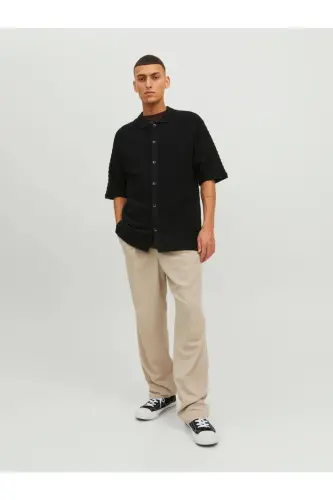Jack&jones Siyah Erkek T-shirt Gömlek 12234327 - Siyah - 4