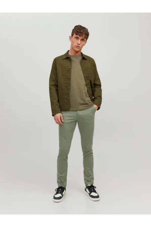 Jack&Jones Slim Fit Green Men's Pants - 2