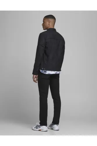 Jack&jones Suede Black Men's Pu Leather Jacket 12147218-Suede Black - 6
