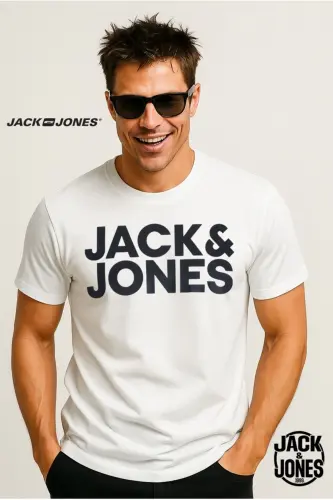 Jack&jones Tee Ss Crew Neck Fst Erkak T-shirt 12151955 Oq-White - 3
