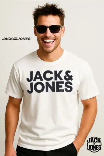 Jack&jones Tee Ss Crew Neck Fst Erkek T-shirt 12151955 Beyaz - White - 4