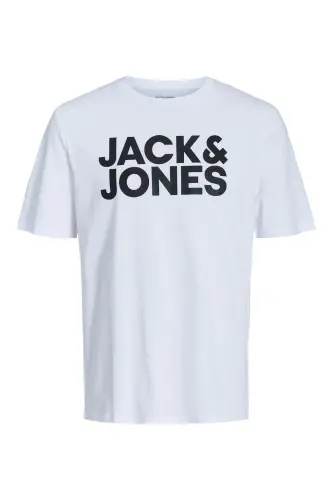 Jack&jones Tee Ss Crew Neck Fst Мужская футболка 12151955 Белый-White - JACK & JONES (1)