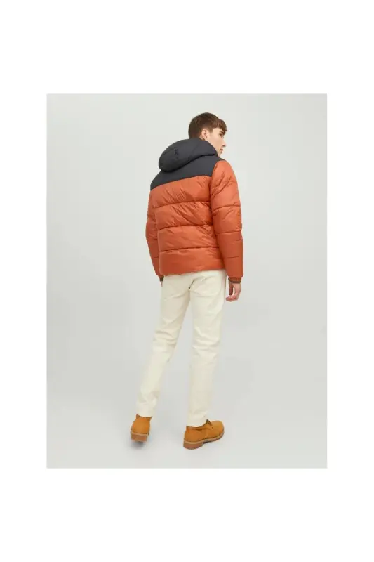 Jack&jones Toby Puffer Hood Sn Erkek Turuncu Kapüşonlu Mont - KİREMİT - 5