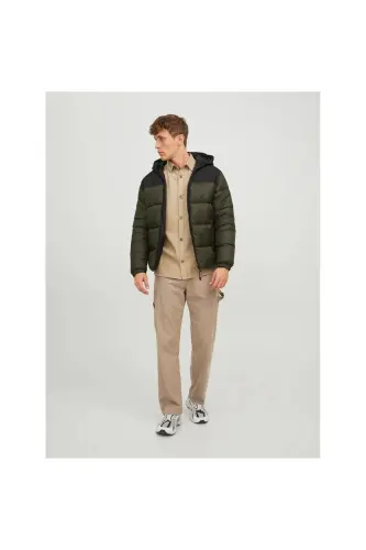 Jack&jones Toby Puffer Hood Sn Erkek Yeşil Kapüşonlu Mont-Yeşil - JACK & JONES (1)