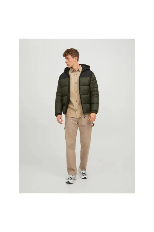 Jack&jones Toby Puffer Hood Sn Erkek Yeşil Kapüşonlu Mont-Yeşil - 2