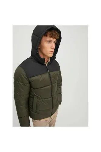 Jack&jones Toby Puffer Hood Sn Erkek Yeşil Kapüşonlu Mont-Yeşil - 3