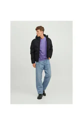 Jack&Jones Vesterbro Puffer, qora rangli kaputli erkaklar ko'ylagi - 3