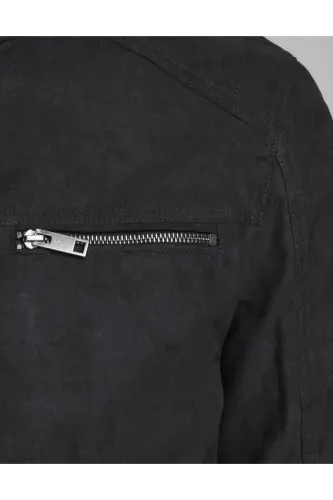 Jack&jones Замша Черный Мужской Pu Кожаная Куртка 12147218-Замша Черный - 7