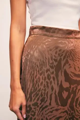 Jacquard Bell Skirt - COFFEE - 6