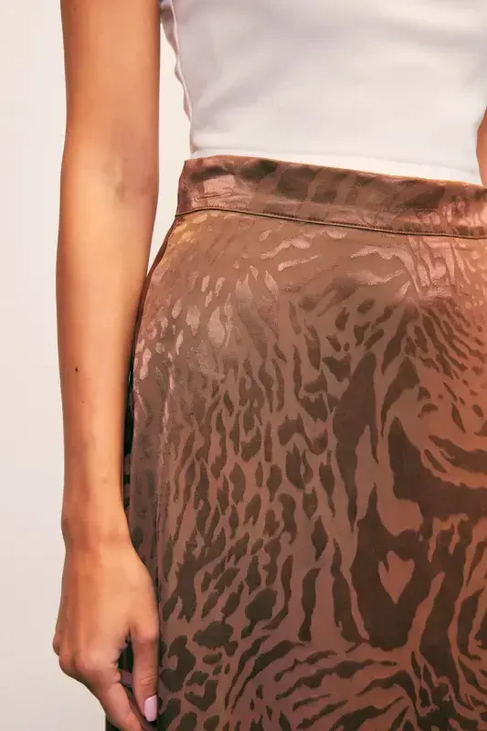 Jacquard Bell Skirt - COFFEE - 6