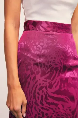 Jacquard Bell Skirt - FUCHSIA - 5