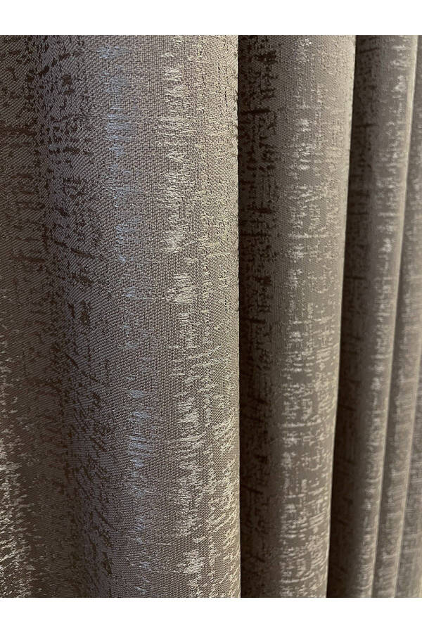 Jacquard Ground Self-Patterned 1/2.5 Pleated Blackout Curtain - Hazelnut Coffee - 4