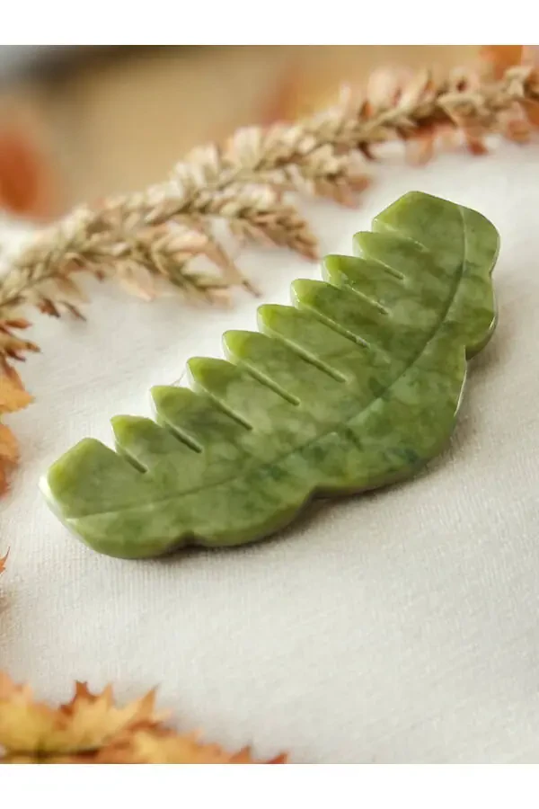 Jade Gua Sha Natural Stone Comb And Massage Tool - 1