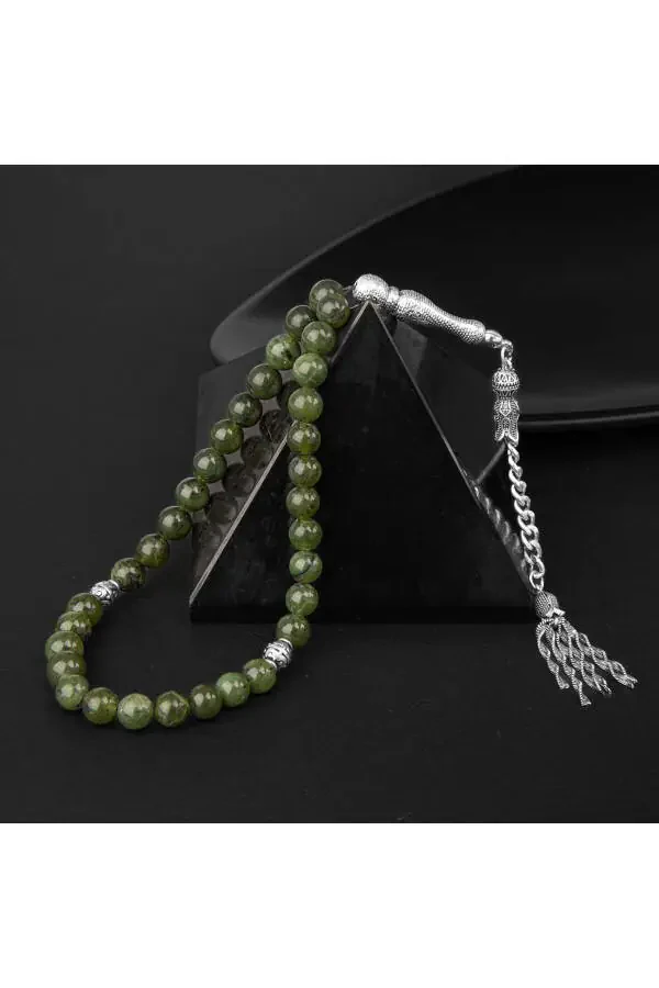 Jade Natural Stone Rosary 33 beads - 8mm - 3