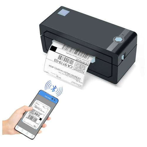 JADENS Bluetooth Thermal Shipping Label Printer - Wireless 4x6 Shipping Label Printer, Compatible with Android&iPhone and Windows, Widely Used for Ebay, Modazone, Shopify, Etsy, USPS - 7