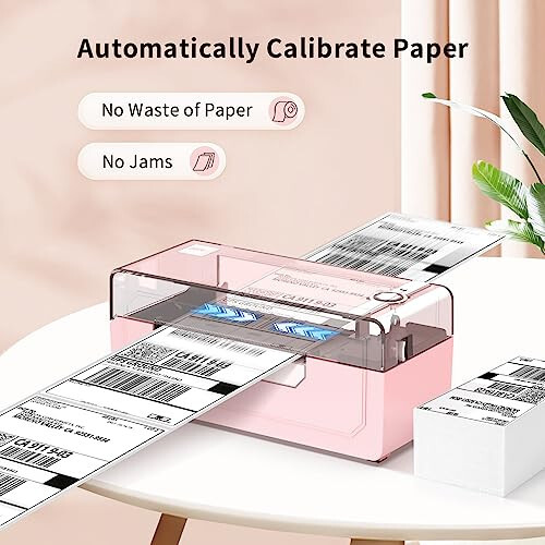 JADENS Bluetooth Thermal Shipping Label Printer - Wireless 4x6 Shipping Label Printer, Compatible with Android&iPhone and Windows, Widely Used for Ebay, Modazone, Shopify, Etsy, USPS - 6