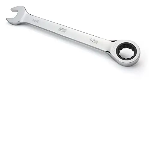 Jaeger 1-3/4 Inch Ratchet Wrench with 120-Tooth Ratcheting Precision and Hardened, Polished Steel for Projects with Tight Spaces 