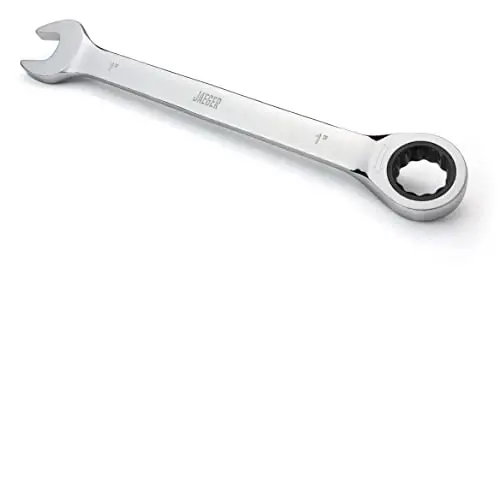 Jaeger 1 Inch Combo Ratchet Wrench, 89-Tooth, Chrome Vanadium, SAE 