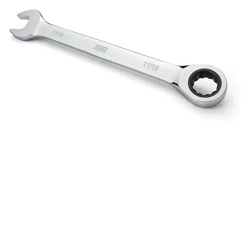 Jaeger 11/16 Inch Ratchet Wrench, 90-Tooth, Chrome Vanadium, SAE 