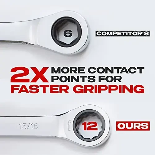 Jaeger 15/16 Inch Ratchet Wrench with 89-Tooth Ratcheting Precision and Hardened, Polished Steel for Projects with Tight Spaces - 2