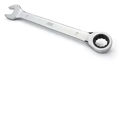 Jaeger 2 Inch Ratchet Wrench with 120-Tooth Ratcheting Precision and Hardened, Polished Steel for Projects with Tight Spaces - JAEGER