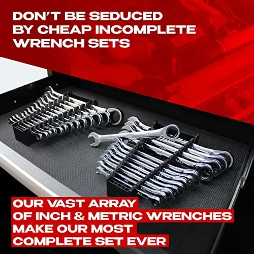 Jaeger 26pc TIGHTSPOT Ratcheting Wrench Master Set - Metric & Inch/SAE Combination Sizes - 2