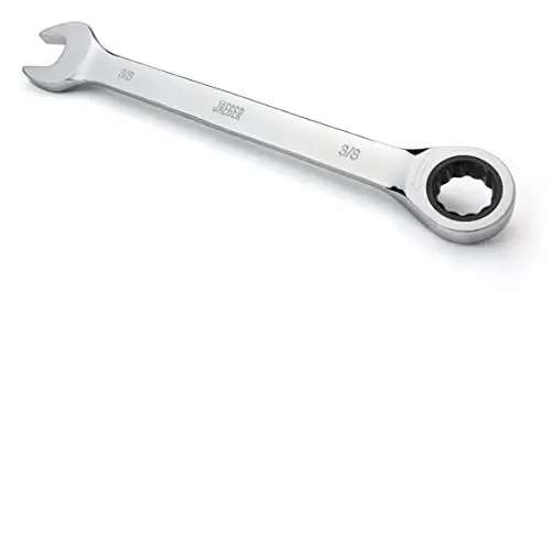 Jaeger 3/8 Inch Ratchet Wrench with 90-Tooth Ratcheting Precision and Hardened, Polished Steel for Projects with Tight Spaces - 1