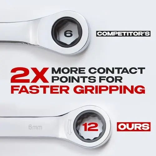 Jaeger 6 mm Ratchet Wrench with 8° Ratcheting Precision and Hardened, Polished Steel for Projects with Metric Tight Spaces - 3