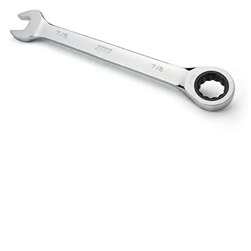 Jaeger 7/8 Inch Ratcheting Wrench with 5° Ratcheting Precision and Hardened, Polished Steel for Projects with Tight Spaces 