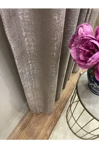 Jakar Zamin O'z-naqshli 1/2,5 Burmalar Fon Pardasi - Vizon Kofe - BRILLANT (1)