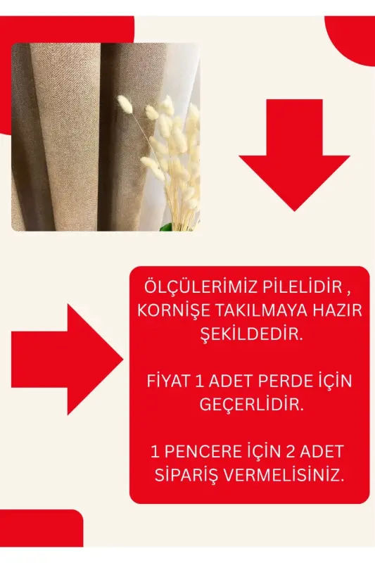 Jakar Zemin Kendinden Desenli 1/2,5 Pile Fon Perde - Gri - Vizon (taş Rengi) - Gri - 5