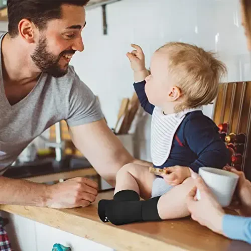 JAKIDAR 12 Pack Baby Toddler Socks Non Slip Grip Cotton Crew Socks for Boys Girls Infants Kids - MODAZONE (1)