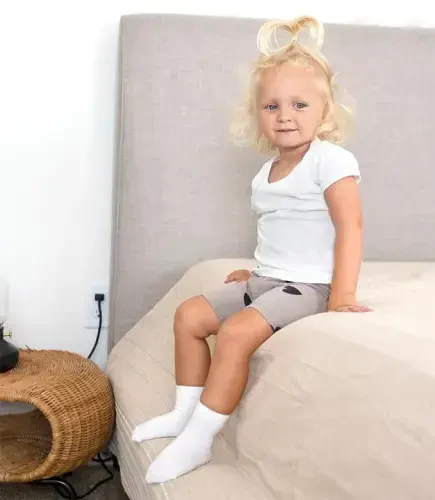 JAKIDAR 12 Pack Baby Toddler Socks Non Slip Grip Cotton Crew Socks for Boys Girls Infants Kids - 3