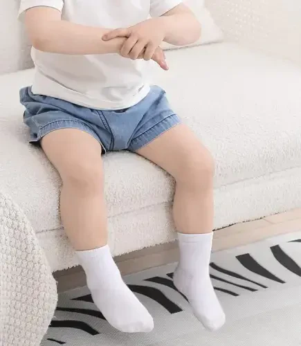 JAKIDAR 12 Pack Baby Toddler Socks Non Slip Grip Cotton Crew Socks for Boys Girls Infants Kids - 5