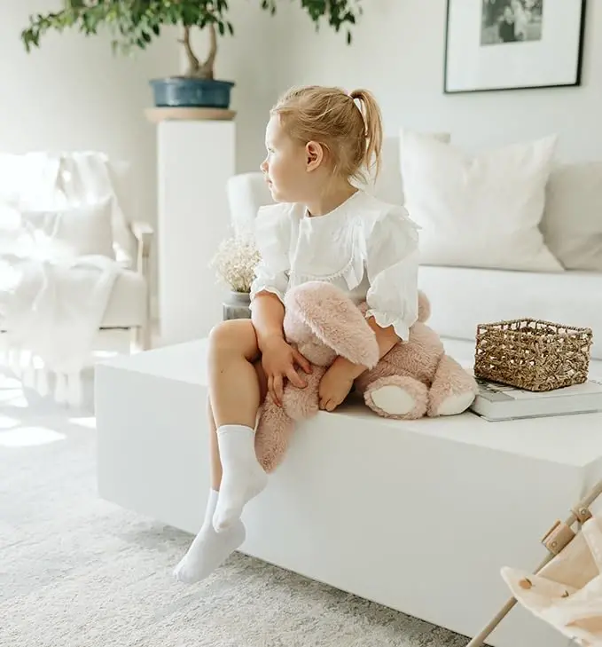 Baby Toddlers Crew Socks with Non-Slip Grip 12 Pack Cotton Stretch Socks | Soft Breathable Cotton, Non-Slip Sole Grips, for Hardwood/Tile Crawling, Walking, Daycare - 1