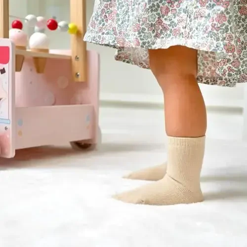 JAKIDAR 12 Pack Baby Toddler Socks Non Slip Grip Cotton Crew Socks for Boys Girls Infants Kids - 3