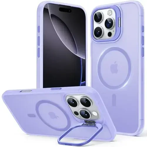 JAME for iPhone 16 Pro Max Case, [Compatible with Magsafe], [Military-Grade Protection], [with Camera Stand Guard] Shockproof Slim Fit Phone Case for iPhone 16 Pro Max Case, 6.9-inch, Light Purple - JAME (1)