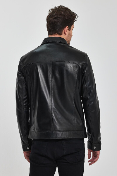 James Black Leather Jacket - 14