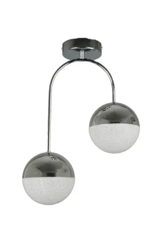 Janin Modern Pendant Chrome Color Body Living Room - Kitchen - Bedroom Led 2-Piece Chandelier-ChromeLed - FER AVIZE (1)